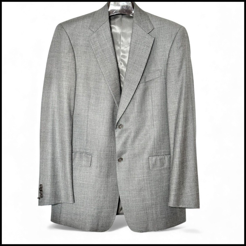 Daniel Cremieux Loro Piana Super 120s Wool Sport Coat Blazer Gray Mens 40 L USA